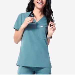 Figs Catarina One-pocket scrub top, limited edition color Hydrogreen, XS